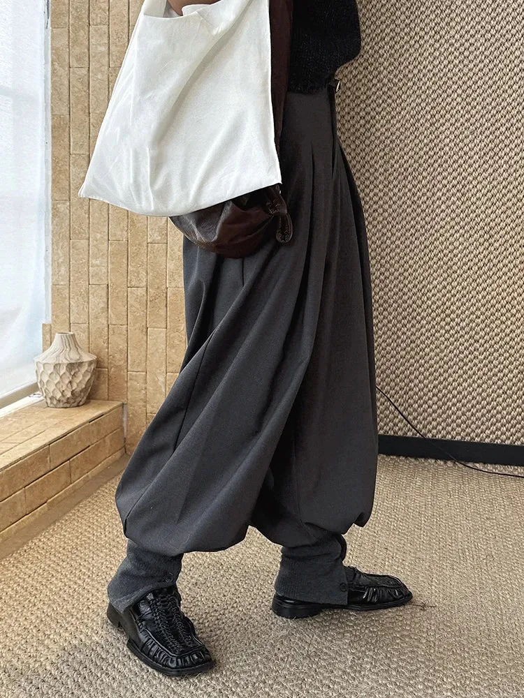 Minimal Goth Tailored Balloon Trousers