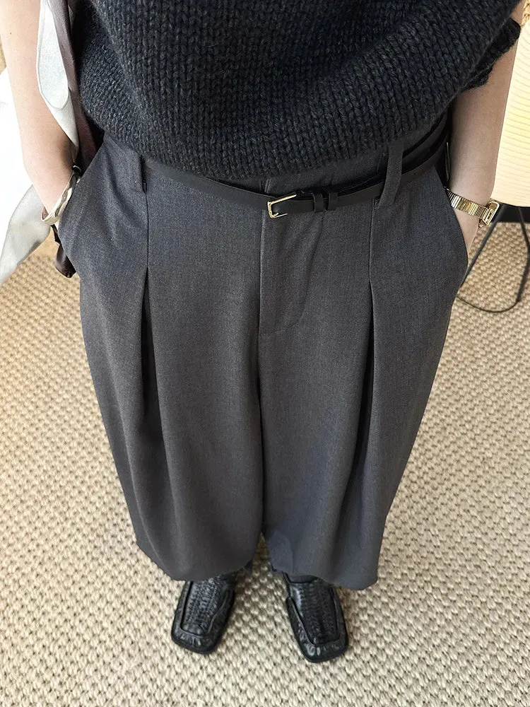 Minimal Goth Tailored Balloon Trousers