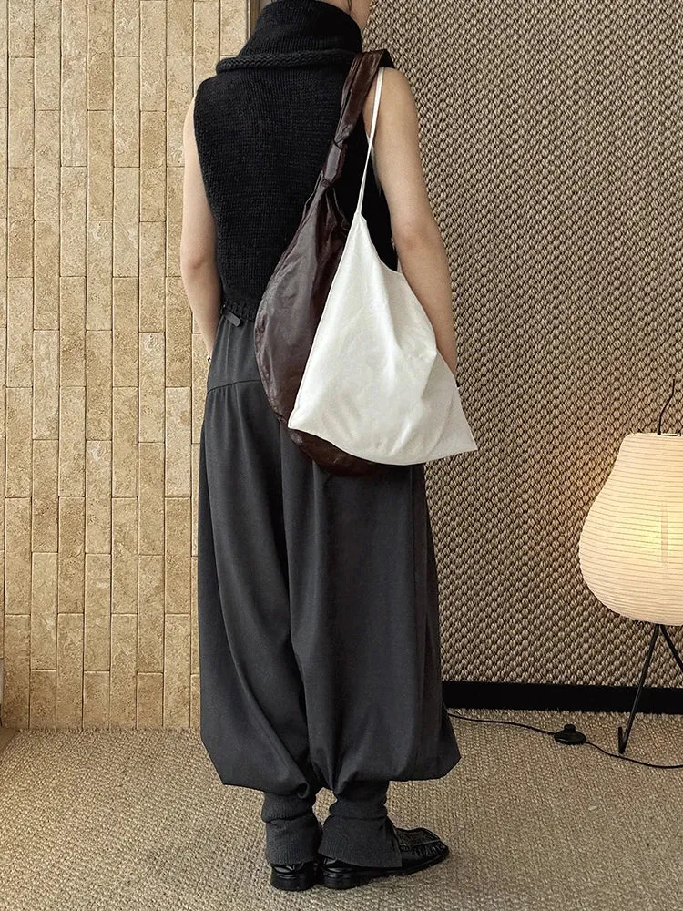 Minimal Goth Tailored Balloon Trousers