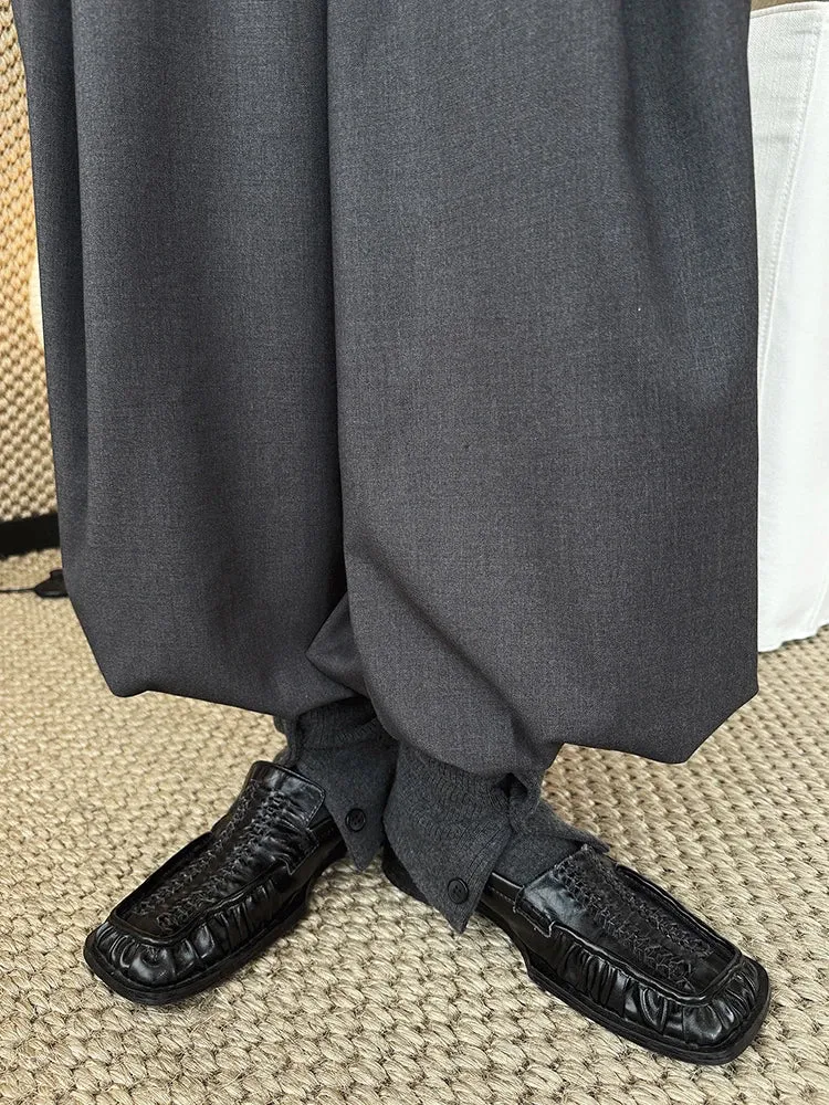 Minimal Goth Tailored Balloon Trousers