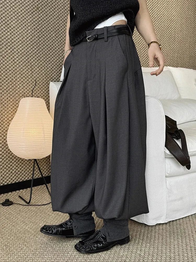 Minimal Goth Tailored Balloon Trousers