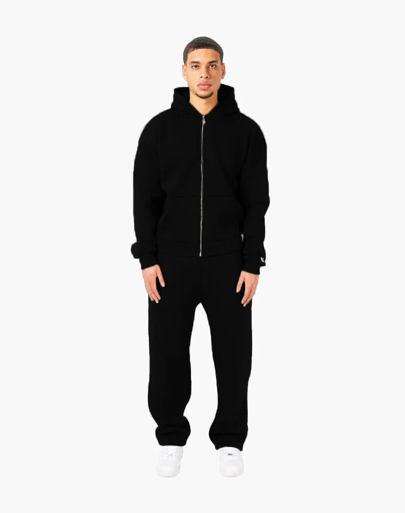 TRACKSUIT SET ZIP-HOODIE (BLACK)