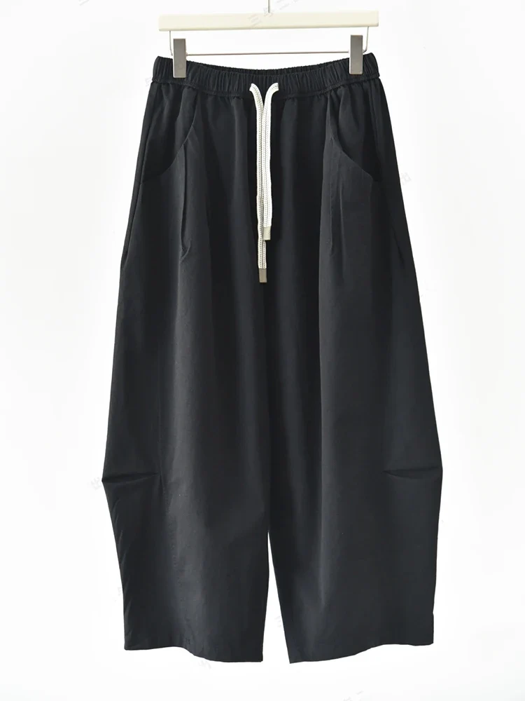 Washed Black Balloon Trousers – Wide Leg Minimal Goth Pants