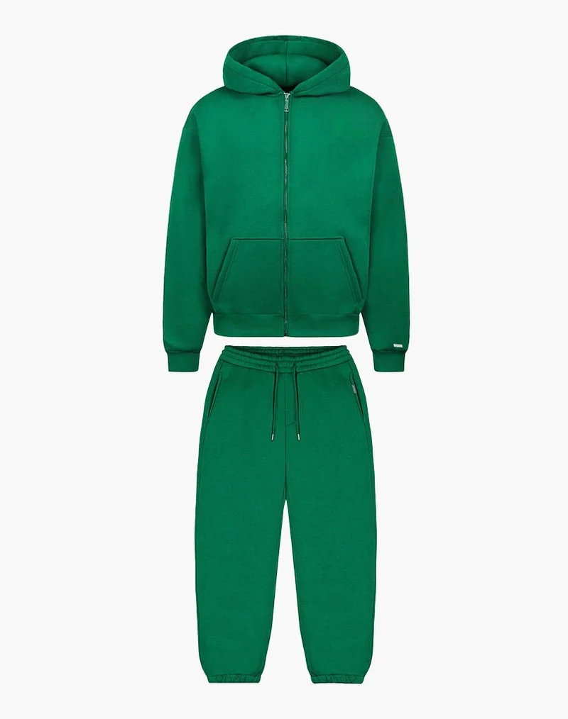 BASIC ZIPPER + BASIC JOGGER (WOOD GREEN)