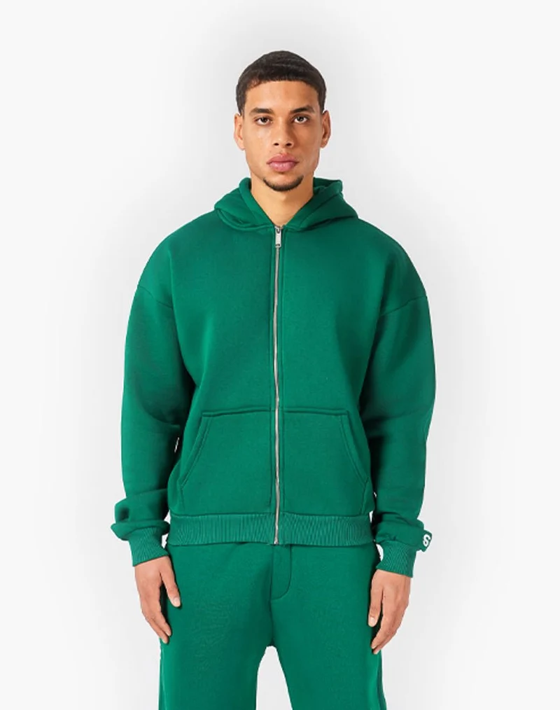 BASIC ZIPPER + BASIC JOGGER (WOOD GREEN)