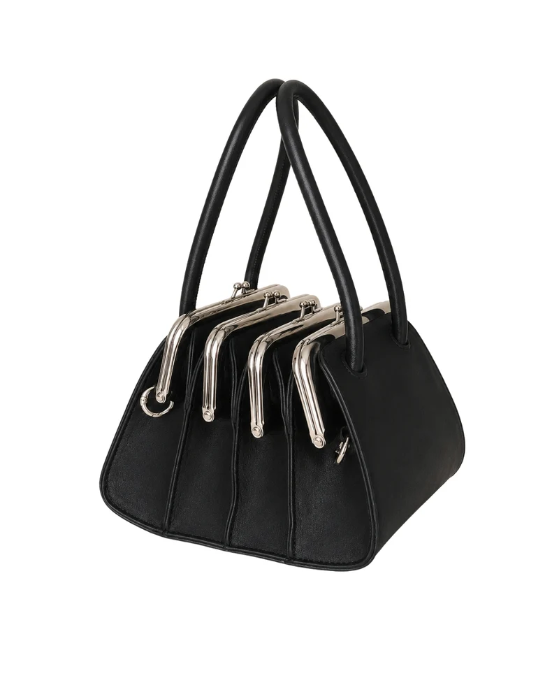 Chic Gothic Multi-Section Coin Bag – Unique Design with Dual Handles