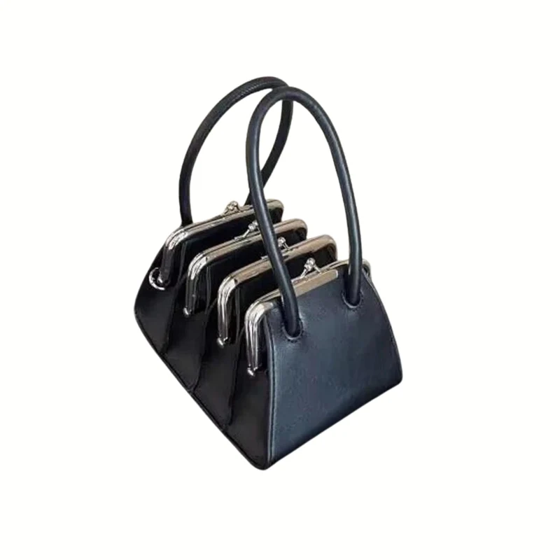 Chic Gothic Multi-Section Coin Bag – Unique Design with Dual Handles