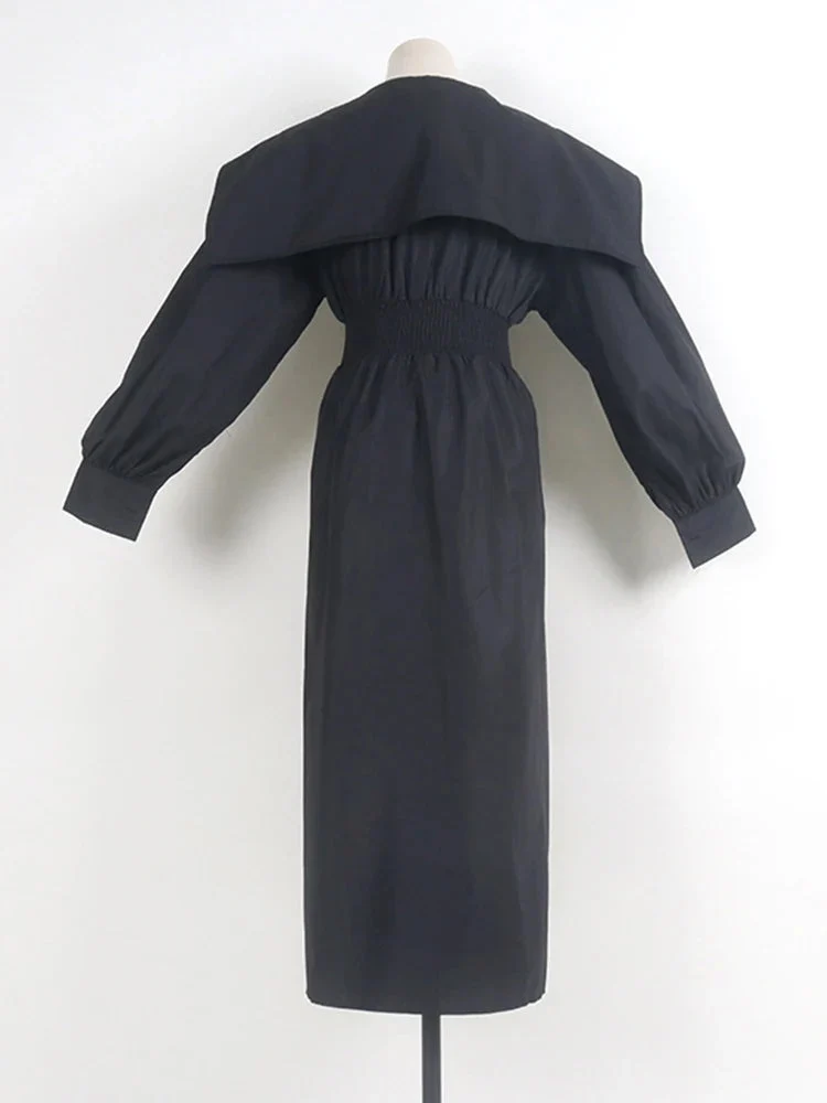 Jazz Up Irregular Design Blazer Style Belted Black Shirt