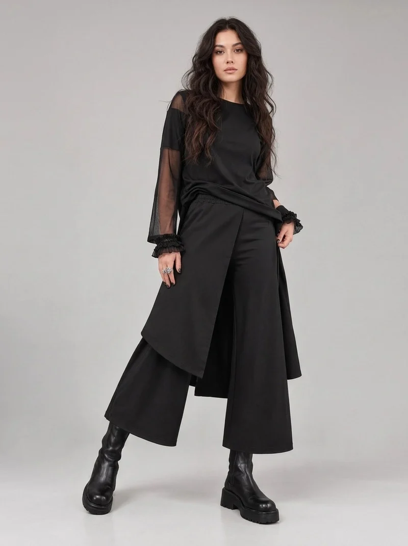Simple Moderne Layered Wide Legged Pants