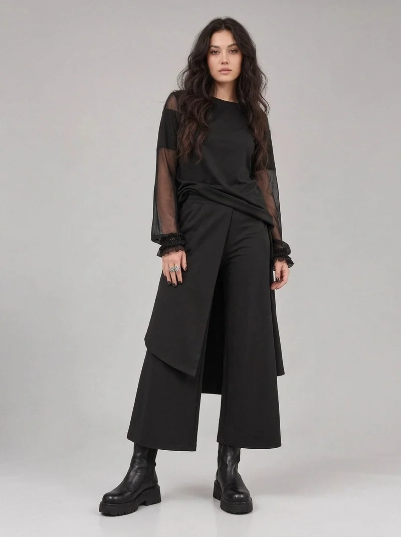Simple Moderne Layered Wide Legged Pants