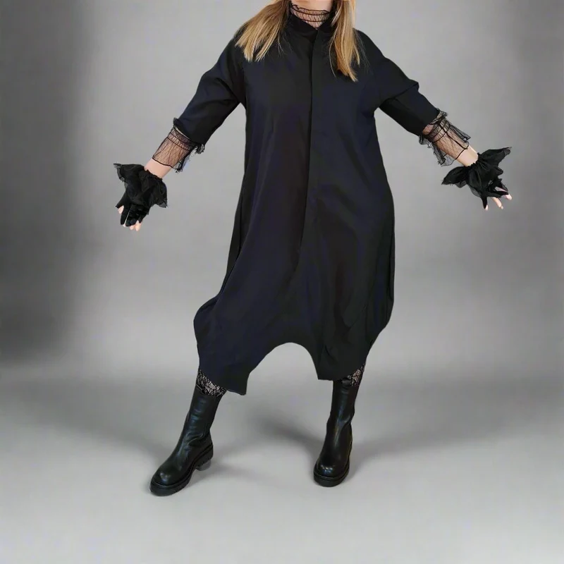 Simple Moderne Geek Punk Loose Fit Jumpsuit