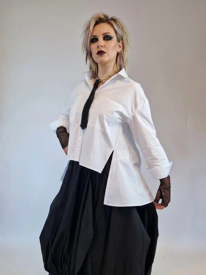 Simple Moderne Jazz Up Punky Basic Relaxed Fit Shirt