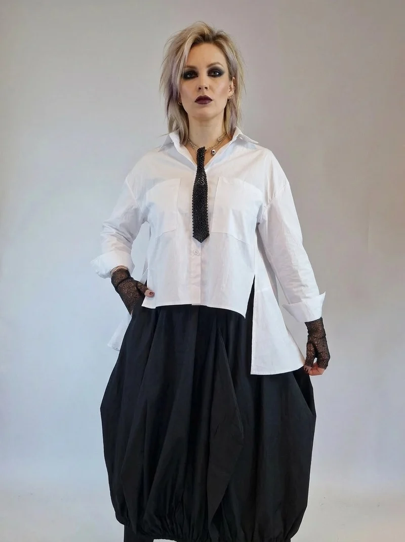 Simple Moderne Jazz Up Punky Basic Relaxed Fit Shirt