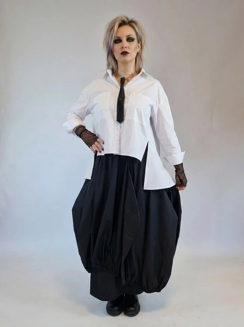 Simple Moderne Jazz Up Punky Basic Relaxed Fit Shirt