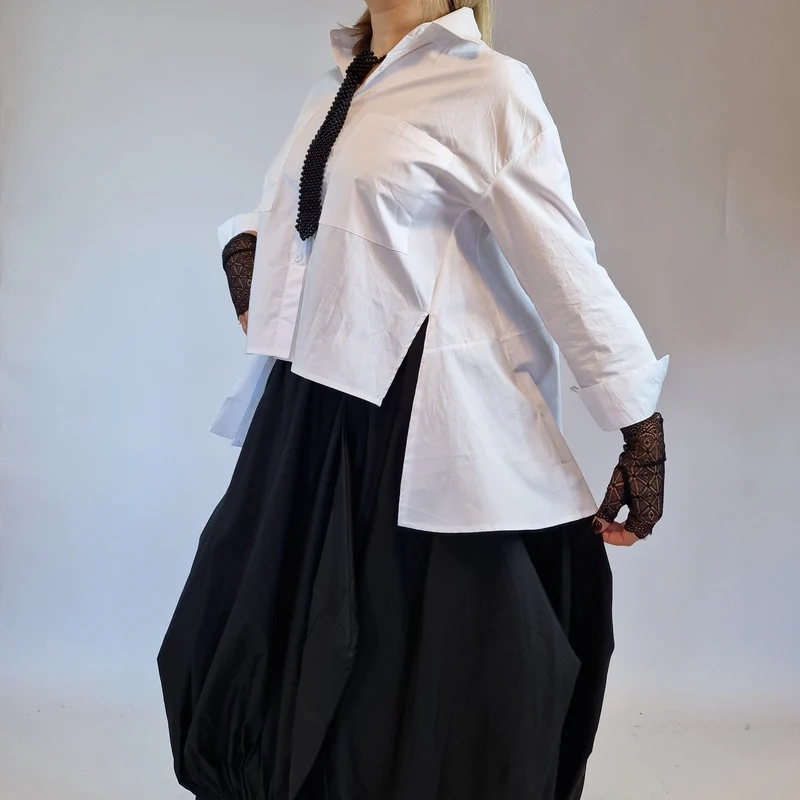 Simple Moderne Jazz Up Punky Basic Relaxed Fit Shirt