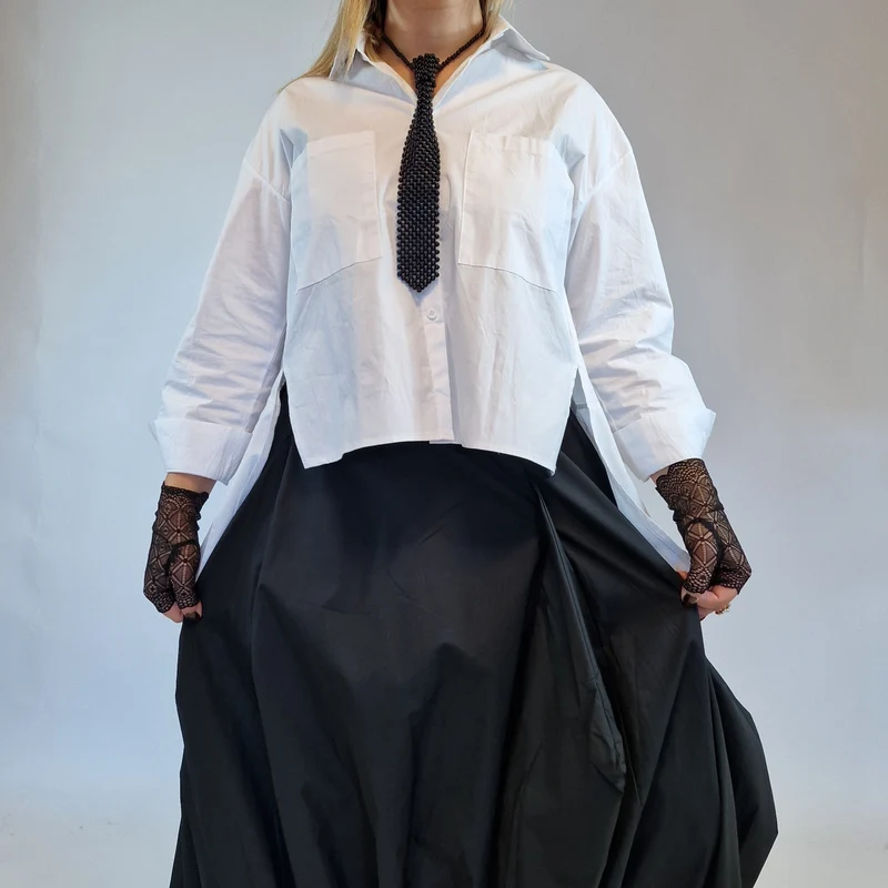 Simple Moderne Jazz Up Punky Basic Relaxed Fit Shirt