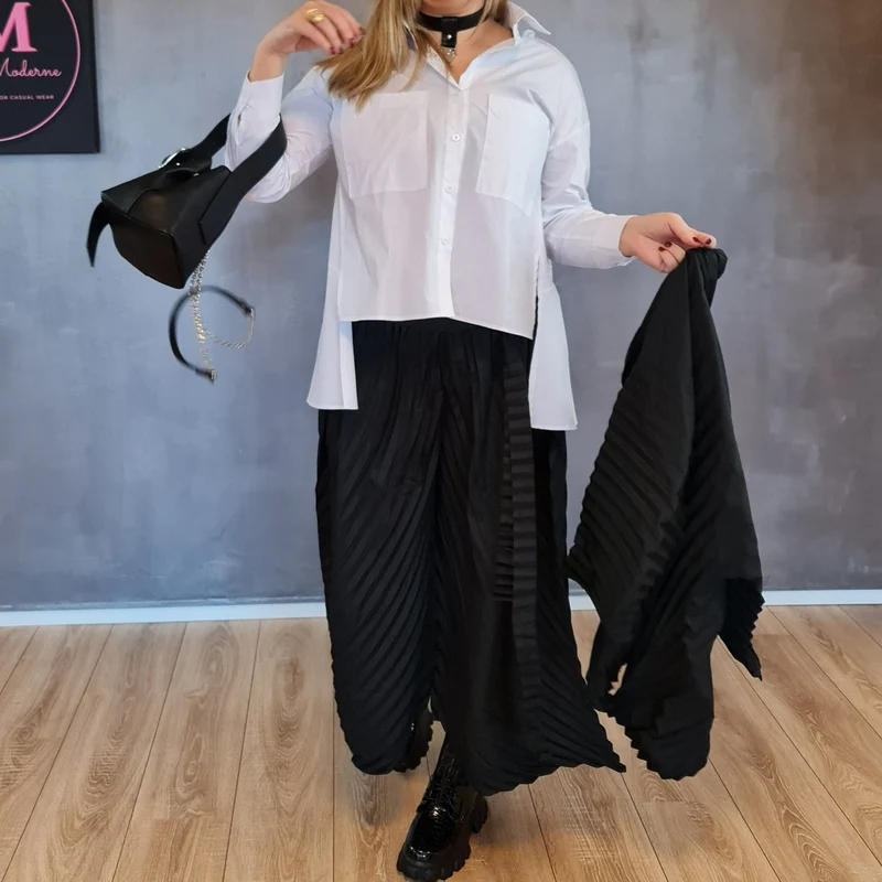 Simple Moderne Jazz Up Punky Basic Relaxed Fit Shirt
