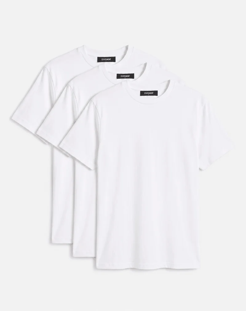 3ER SET REGULAR BASIC TEE (WHITE)