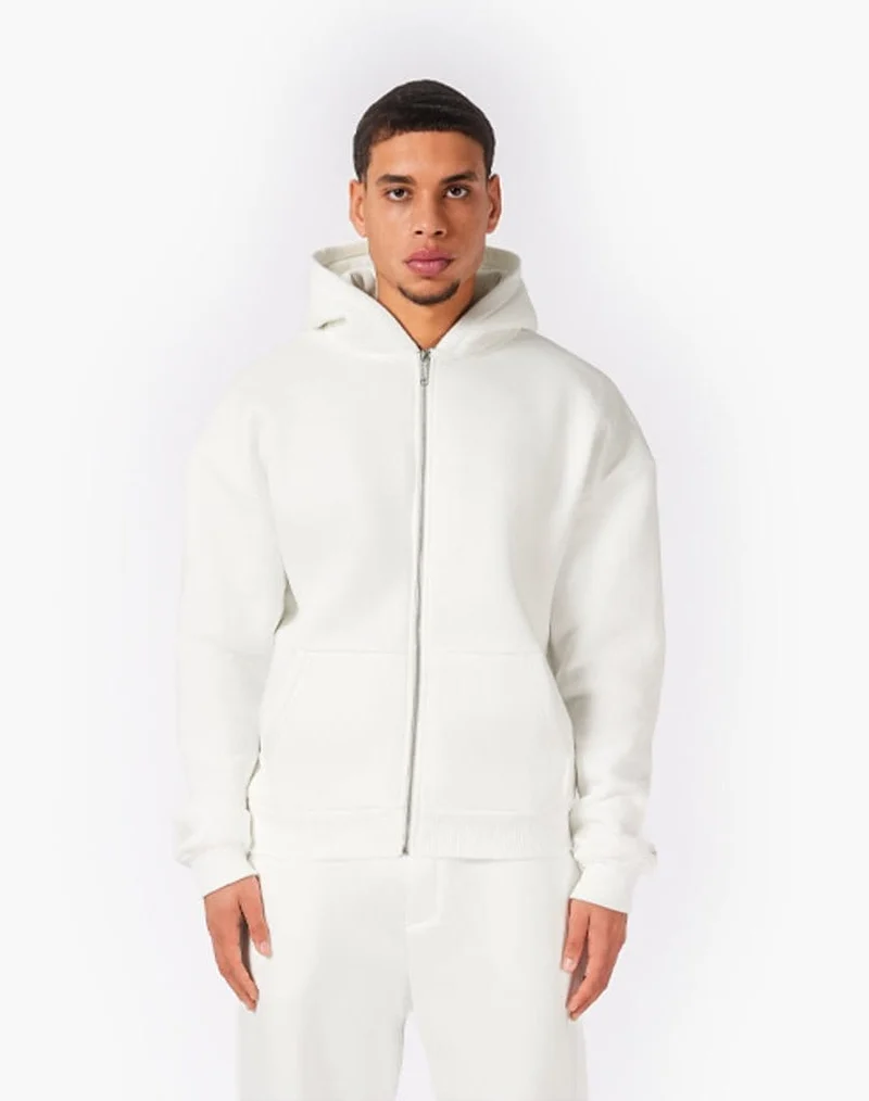 TRACKSUIT SET ZIP-HOODIE (CREAM WHITE)