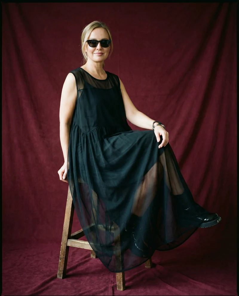 Layered Elegance: Sheer Black Gothic-Inspired Overlay Dress