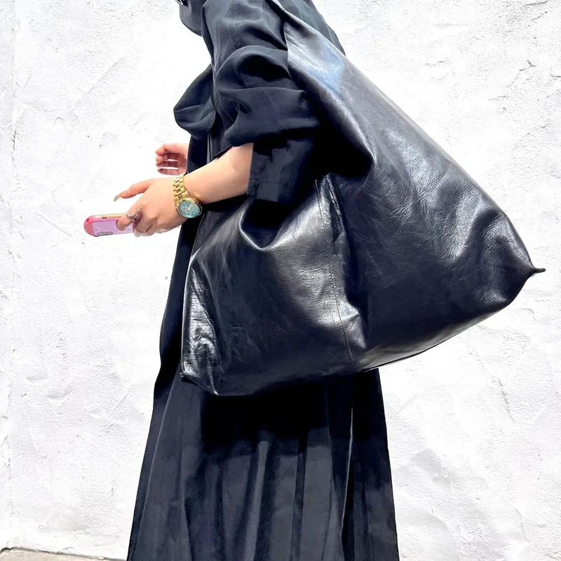 Jazz Up Natural Leather Tote Bag