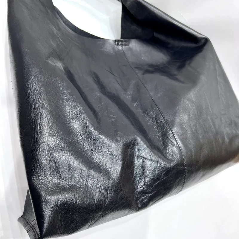 Jazz Up Natural Leather Tote Bag