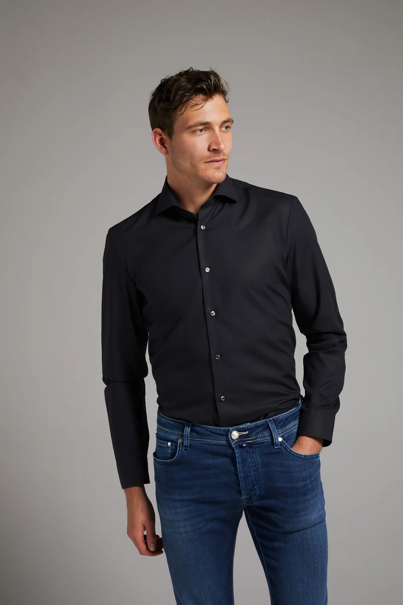 Hemd Modern Fit Non Iron Schwarz