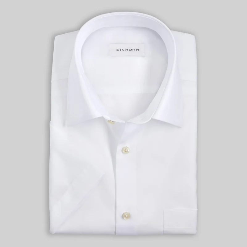 Kurzarmhemd Regular Fit Non Iron in Weiss