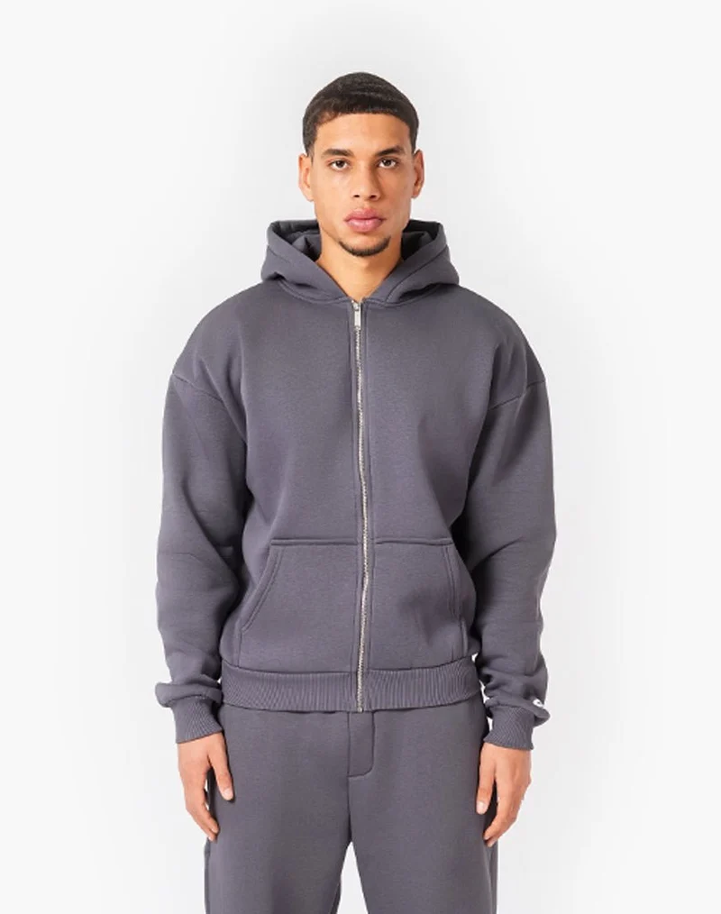 BASIC ZIP-HOODIE (ANTHRAZIT)