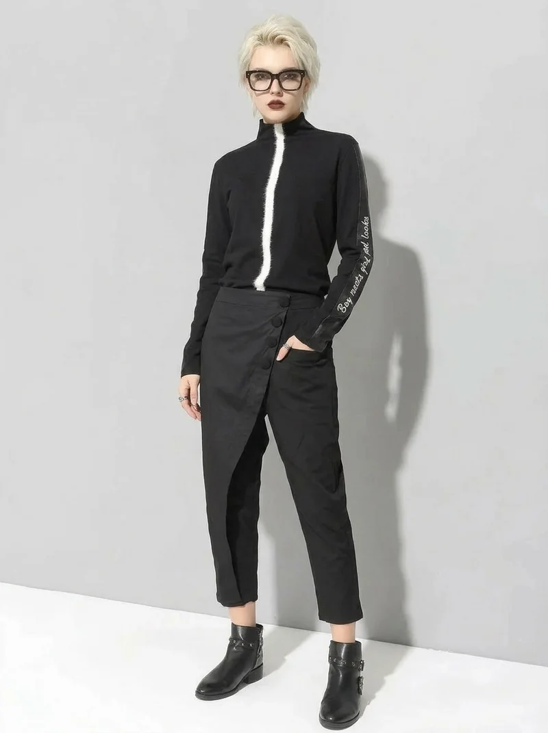 Simple Moderne Jazz Up Calf-Length Trousers
