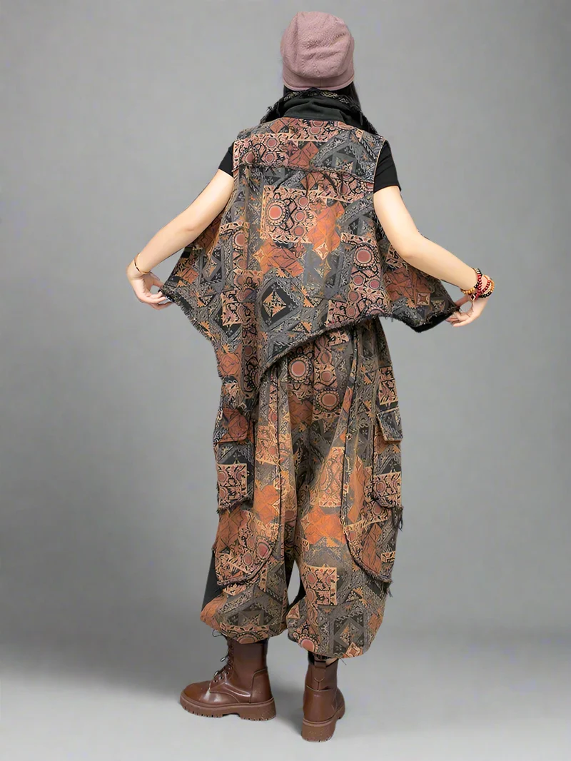Vintage Punk Fusion Set – Vest & Trousers