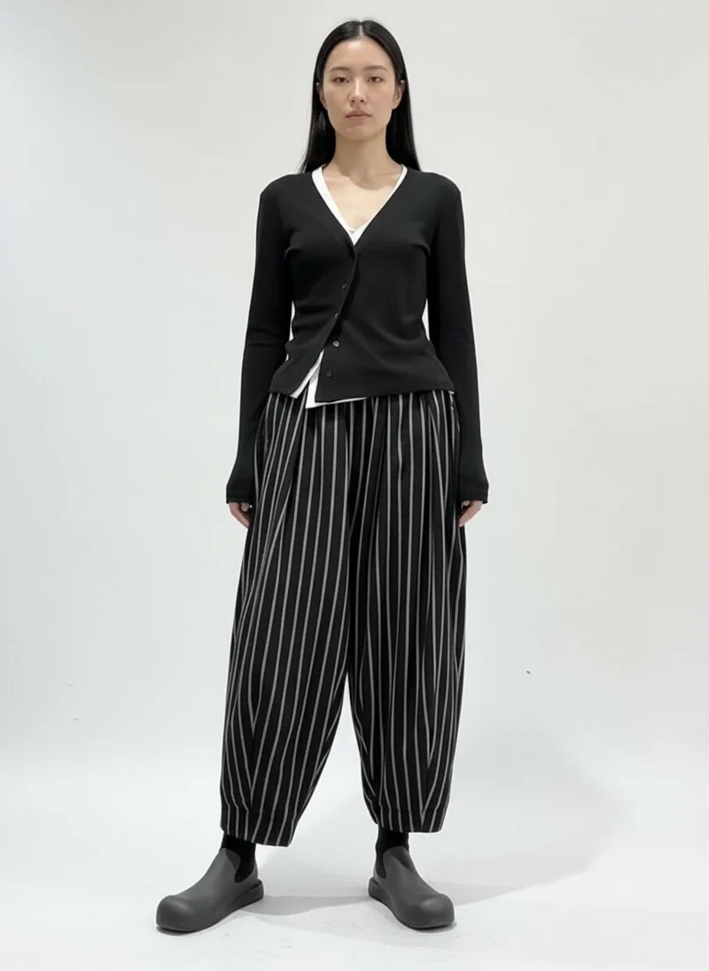 Jazz Up Striped Pattern Baloon Style Trousers