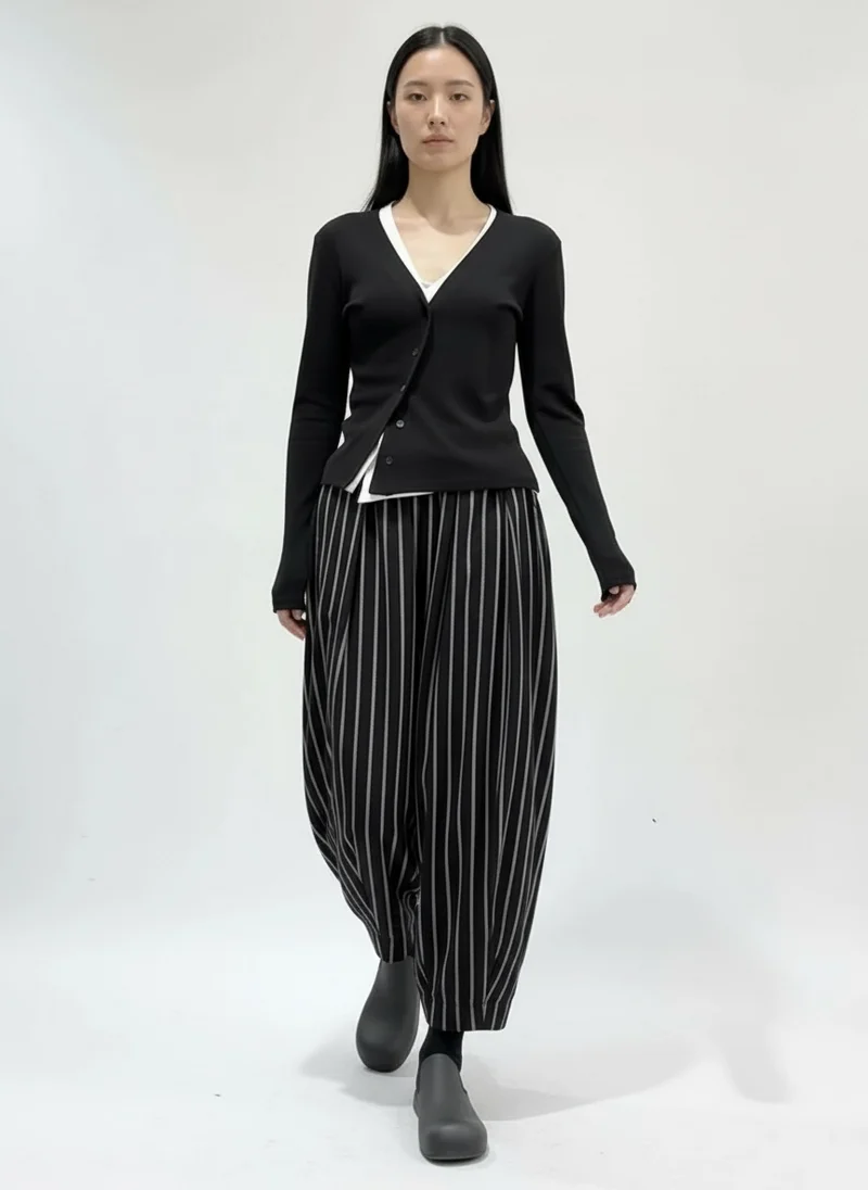 Jazz Up Striped Pattern Baloon Style Trousers