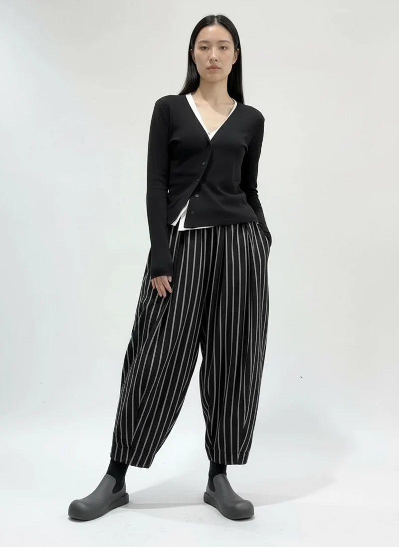 Jazz Up Striped Pattern Baloon Style Trousers
