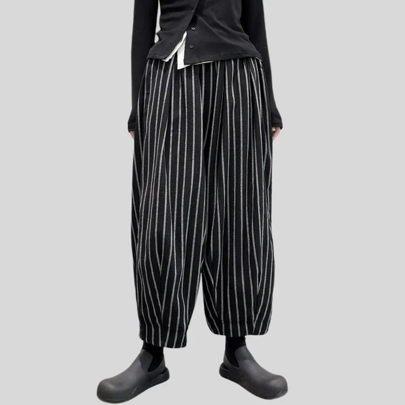 Jazz Up Striped Pattern Baloon Style Trousers