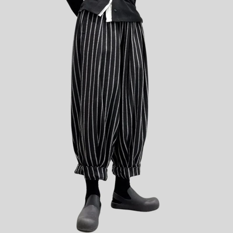 Jazz Up Striped Pattern Baloon Style Trousers