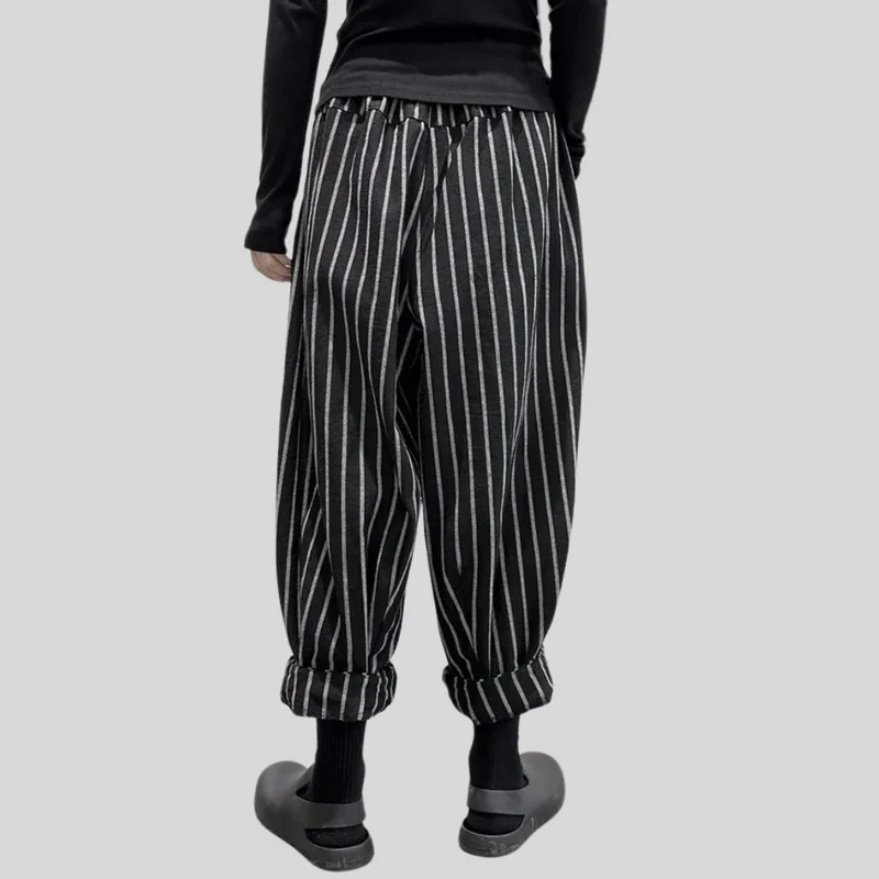 Jazz Up Striped Pattern Baloon Style Trousers