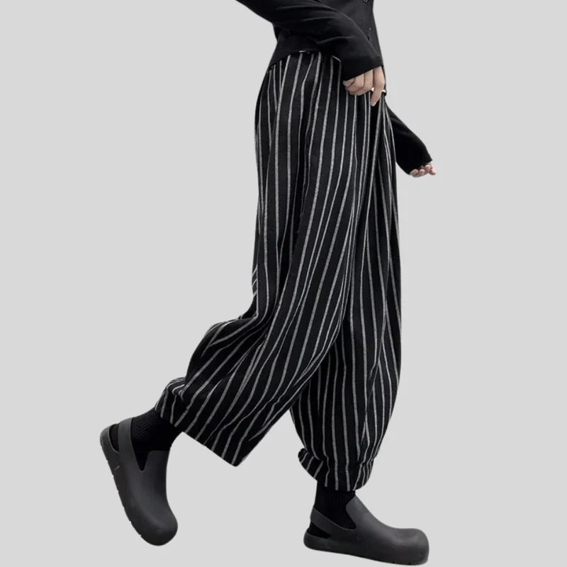 Jazz Up Striped Pattern Baloon Style Trousers