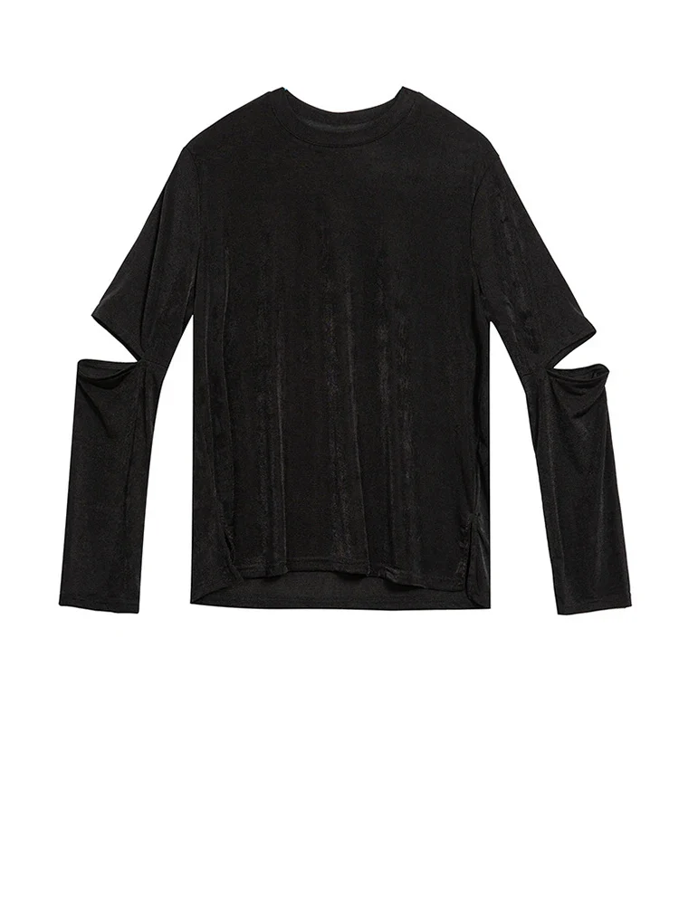 Cut-Out Sleeve Minimal Top – Soft Structure Edition