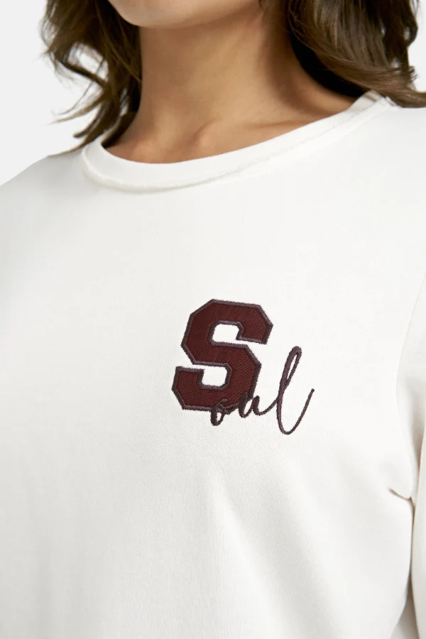 Smith & Soul Sweatshirt Backpatch cream white