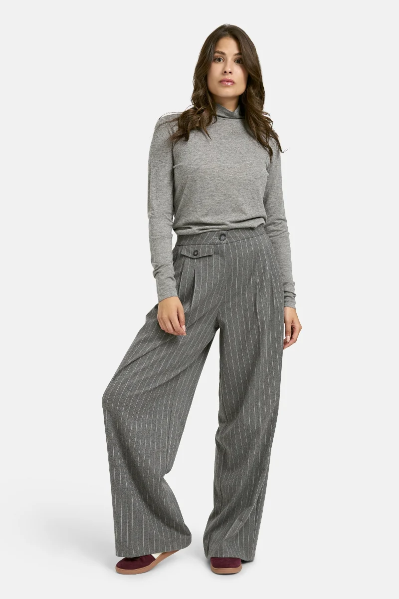 Smith & Soul Basic Rollkragenpulli grey melange