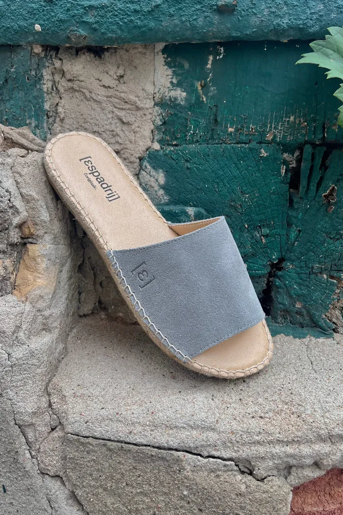 Espadrij Pantolette Plage Velours grau