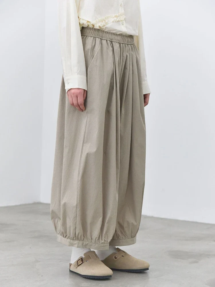 Relaxed Balloon Trousers – Soft Khaki