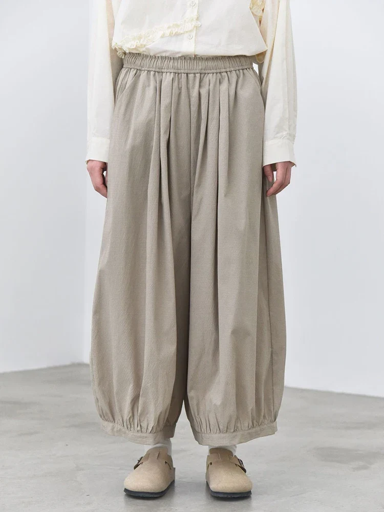 Relaxed Balloon Trousers – Soft Khaki