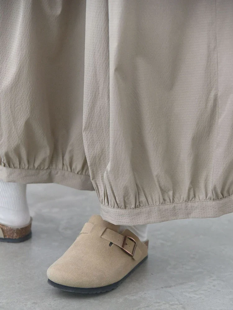 Relaxed Balloon Trousers – Soft Khaki