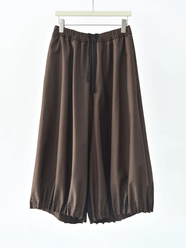 Cocoa Balloon Cropped Trousers – Relaxed Minimalist Volume Pants