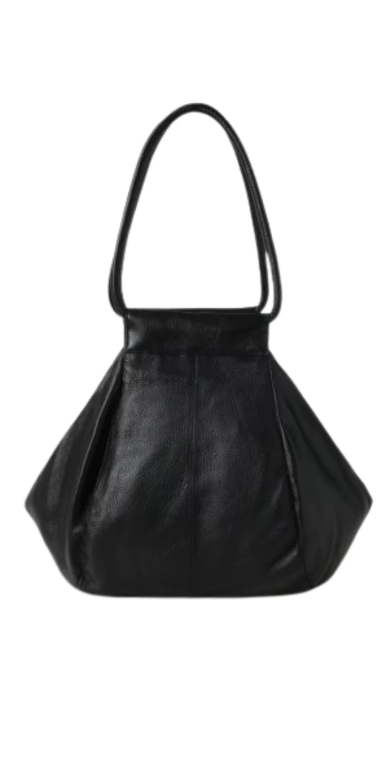 Oversized Genuine Leather Tote Bag – Funky Zip Detail & Round Handles