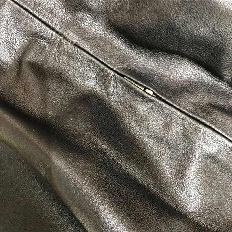 Oversized Genuine Leather Tote Bag – Funky Zip Detail & Round Handles