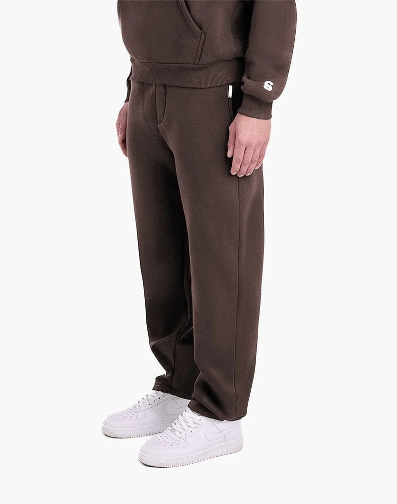 BASIC OPEN LEG JOGGER (BROWN)