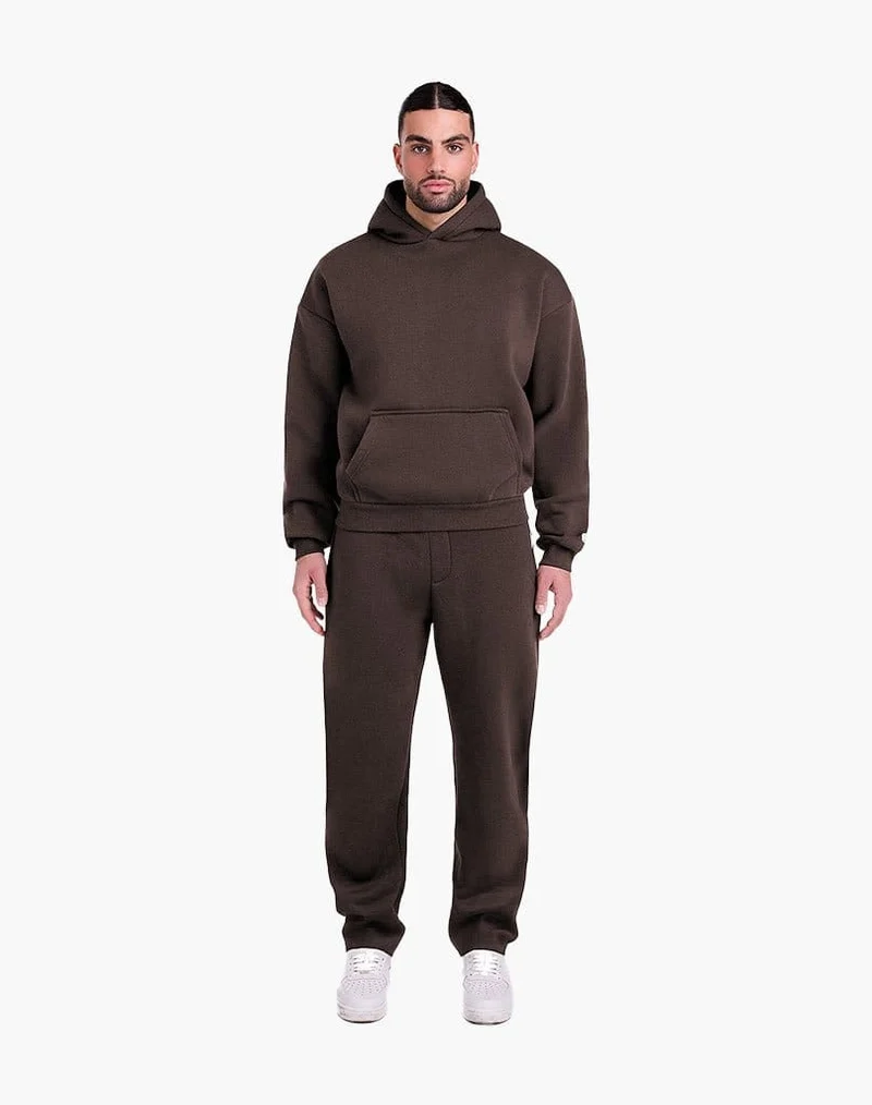 BASIC OPEN LEG JOGGER (BROWN)